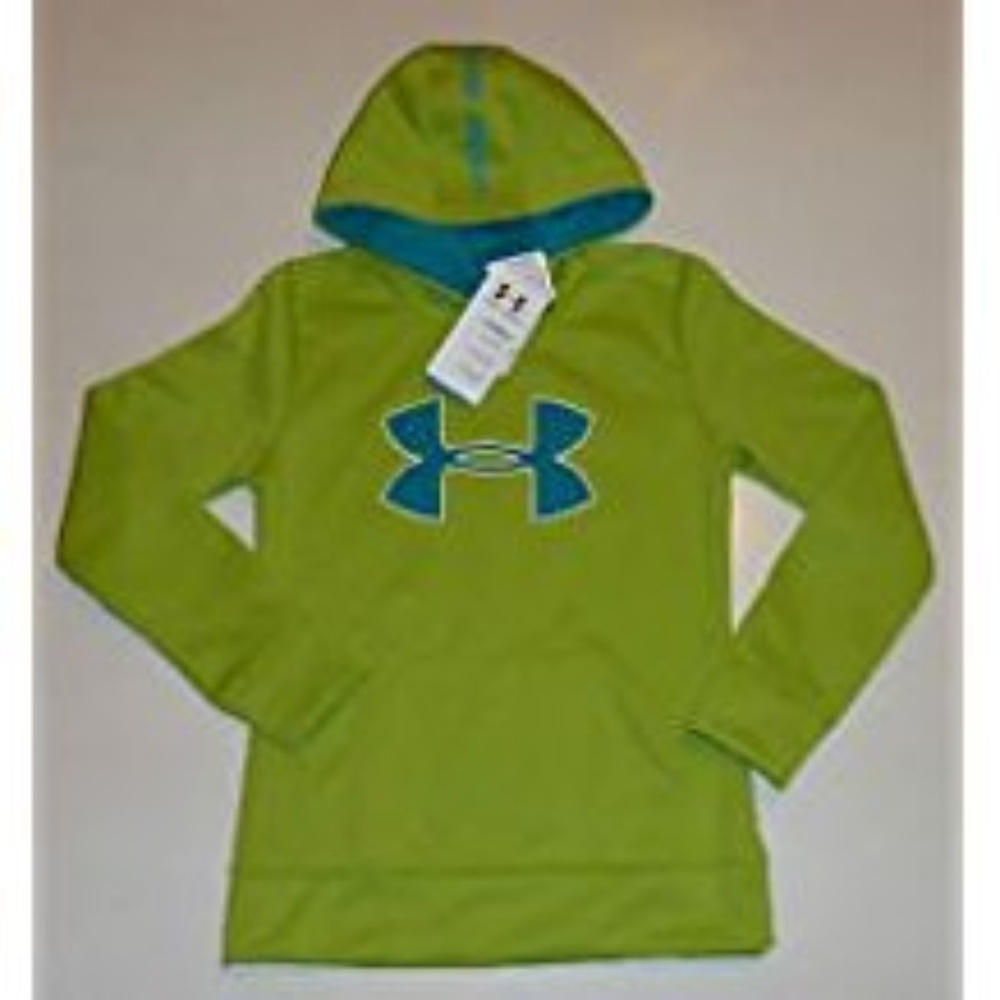 UNDER ARMOUR GIRL FLEECE BIG LOGO PULLOVER HOODIE